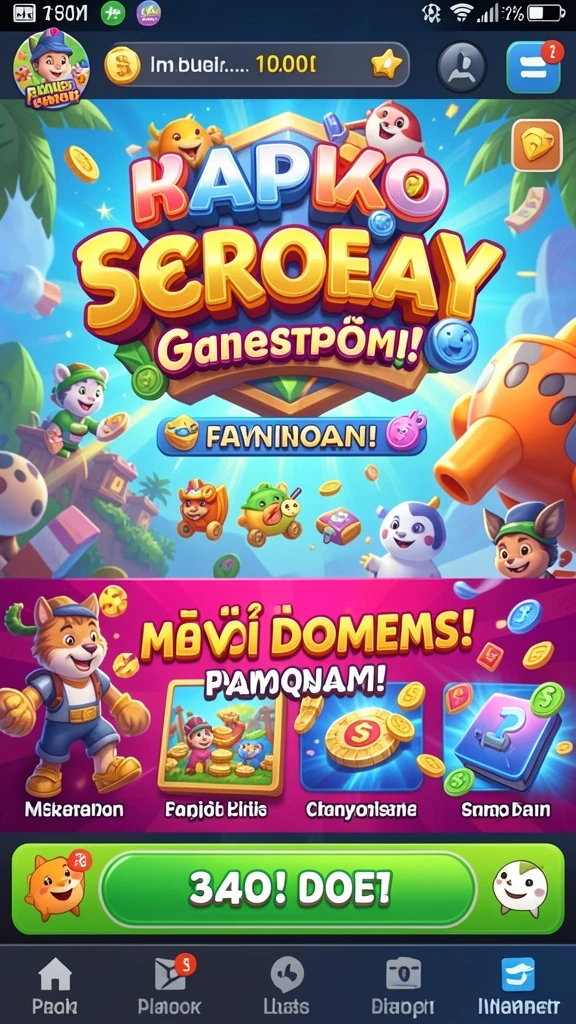 raja777 - Screenshot menampilkan tampilan antarmuka yang menarik.