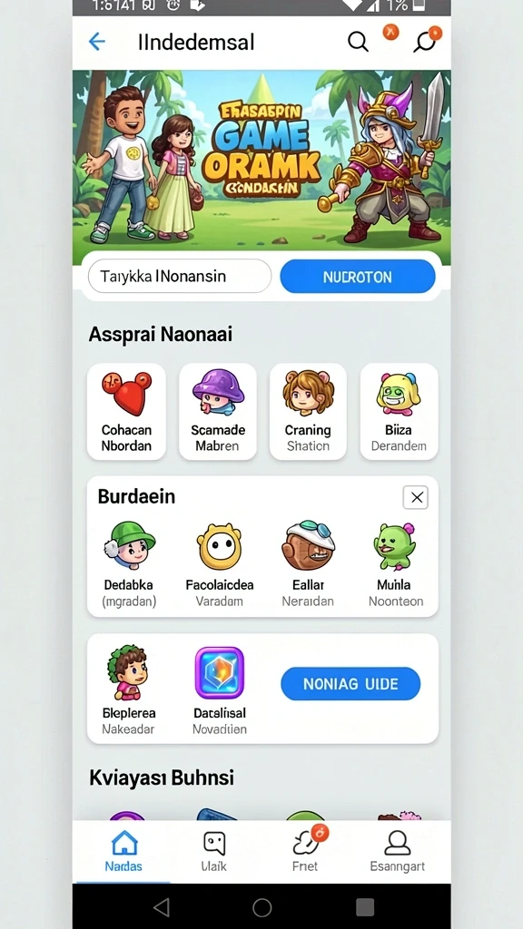 rajawali55 - Screenshot menunjukkan tampilan menu utama yang intuitif.